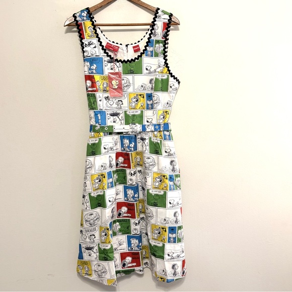 Loungefly Dresses & Skirts - Loungefly Stitch Shoppe The Peanuts Comic Panel Olivia Tank Dress Size XL